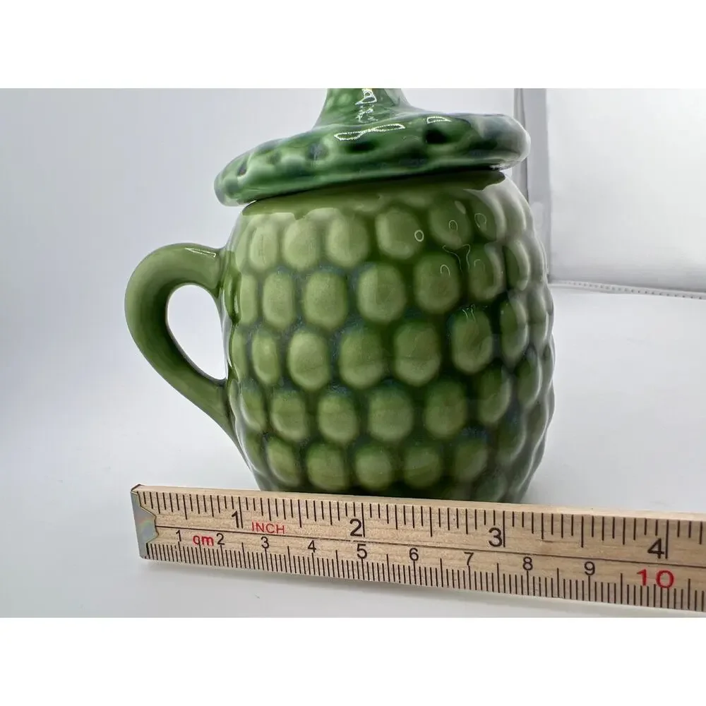 Green Sugar Bowl Vintage Cute Abstract Fairy‎